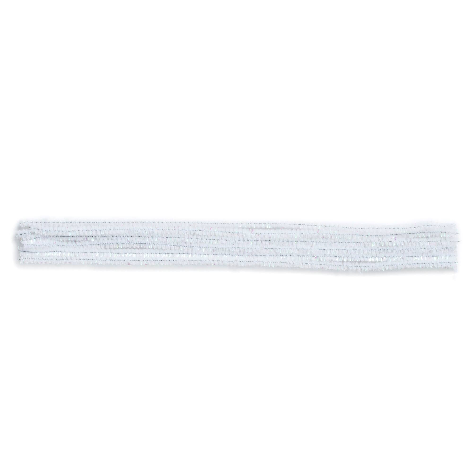 12 Packs: 25 ct. (300 total) Iridescent White Chenille Pipe Cleaners by Creatology™